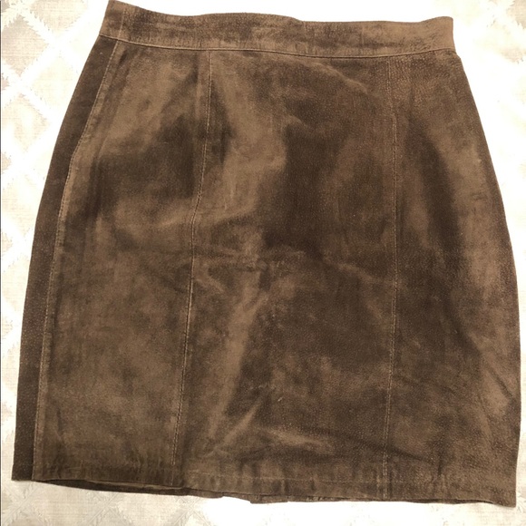 Olive green suede skirt Size 12 The Limited - Picture 2 of 4